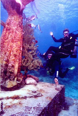 An underwater Key Largo Christmas