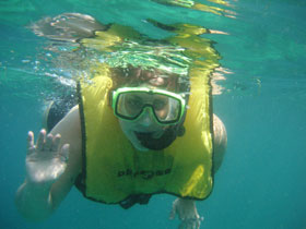 discovering the coral reef in Key Largo