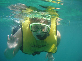 discovering the coral reef in Key Largo